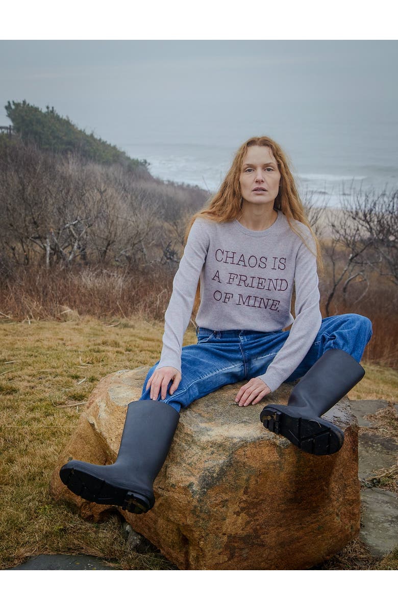 Lingua Franca Chaos is a Friend of Mine Crewneck, Alternate, color,