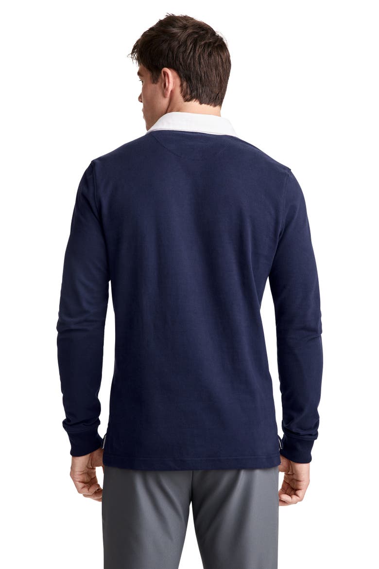 Mens Jockey 1876 Collection Long Sleeve Rugby Polo, Alternate, color, 1876 Navy Blue