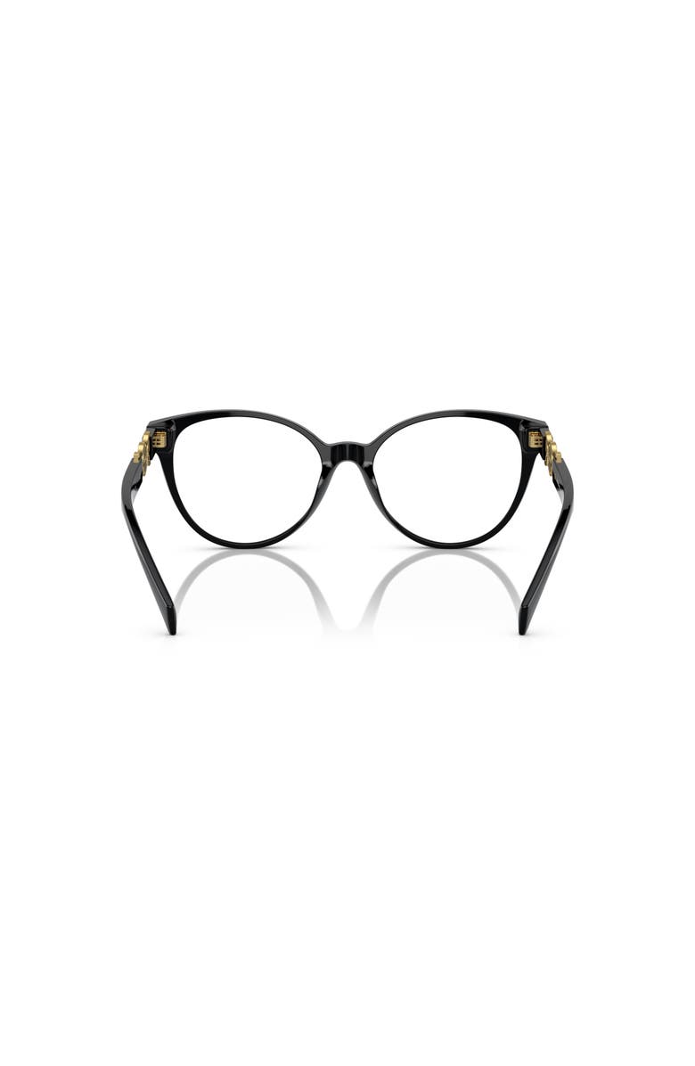 Versace 55mm Cat Eye optical glasses, Alternate, color, Black