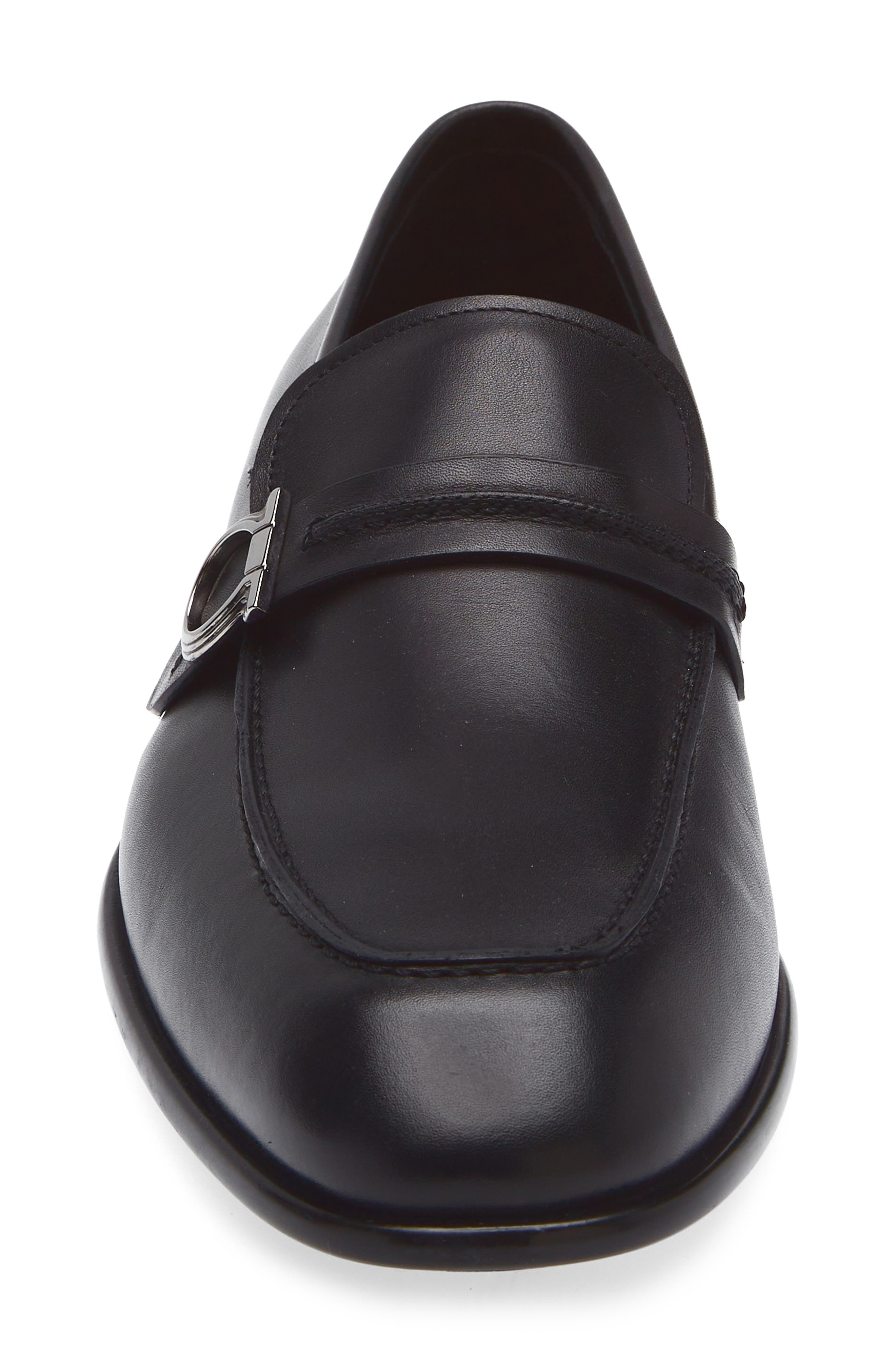 FERRAGAMO Terence Apron Toe Loafer, Alternate, color, Nero Nero Nero