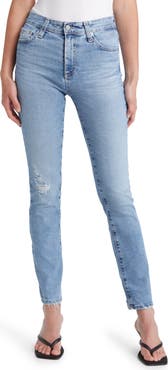 AG Mari Mid Rise Slim Straight Leg Jeans