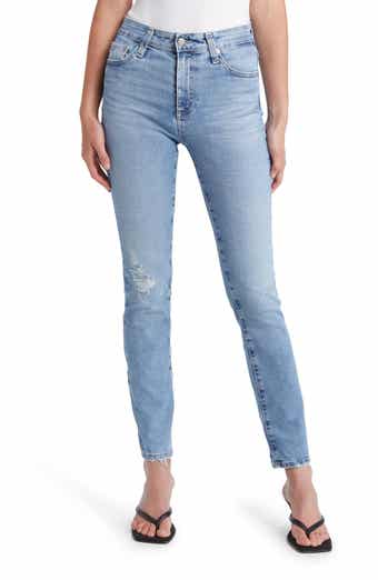 Mari Mid Rise Slim Straight Leg Jeans