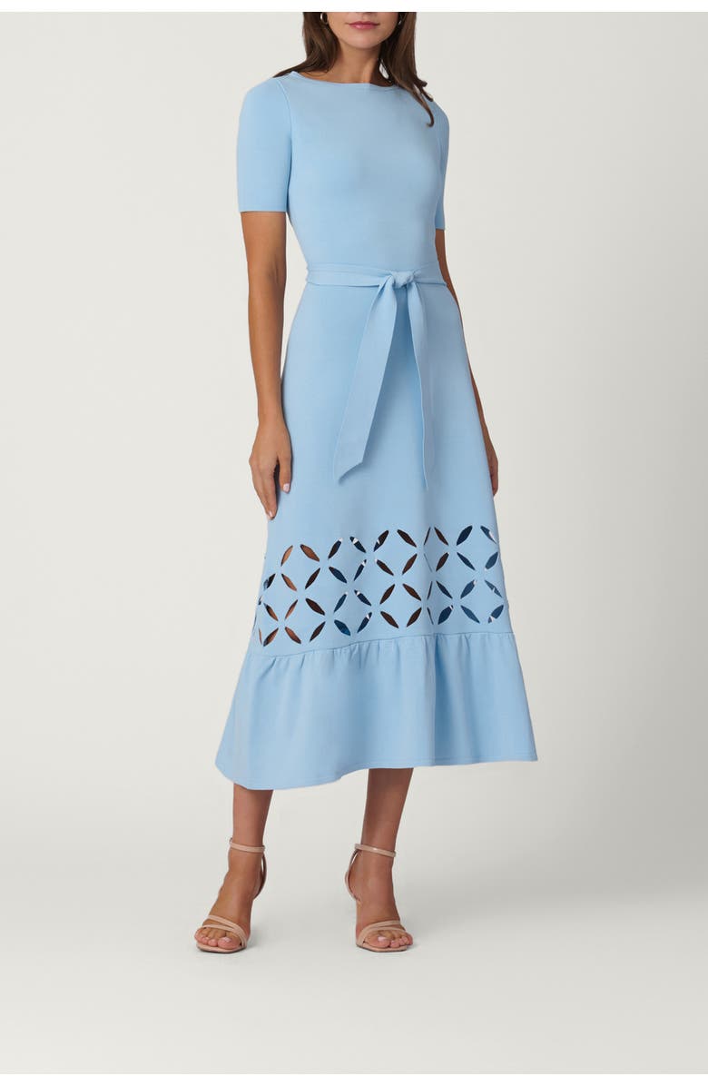Shoshanna Oakview Knit Pendelton Dress, Main, color, Sky Blue