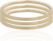 Ettika Set of 3 Smooth Bangle Bracelets