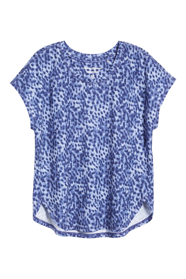 Amalie Lagoon Leopard Print T-Shirt, Alternate, color, SANIBEL BL