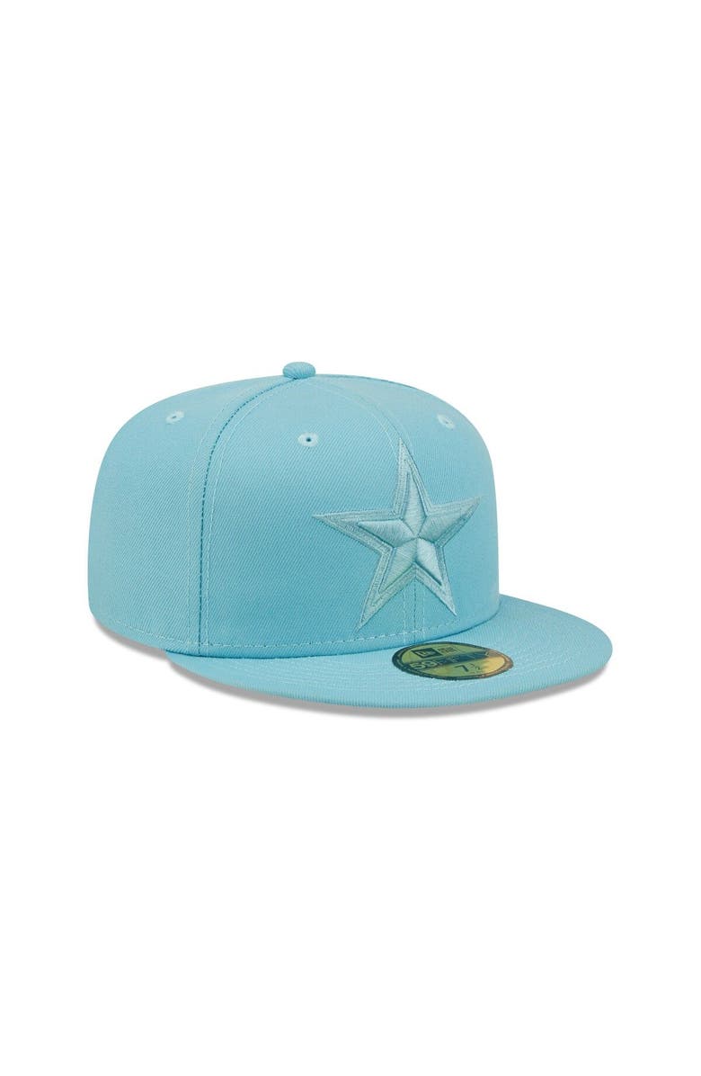 New Era Men's New Era Aqua Dallas Cowboys Color Pack 59FIFTY Fitted Hat, Alternate, color, 