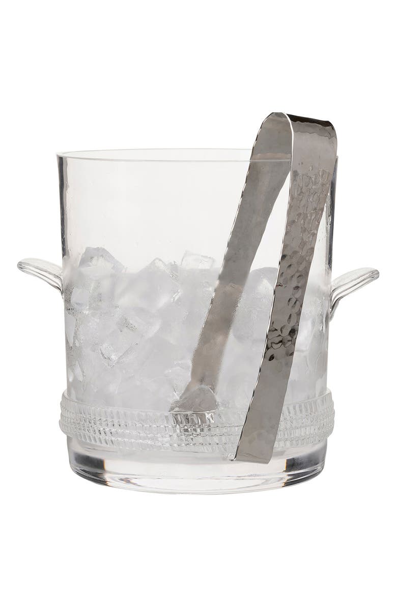 Juliska Dean Glass Ice Bucket & Tongs, Alternate, color,