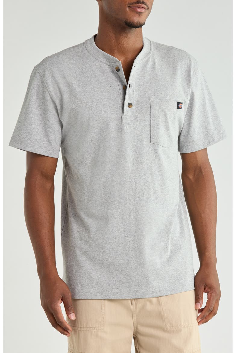 Relaxed Fit Heavyweight Henley T-Shirt, Main, color, HEATHER GRAY