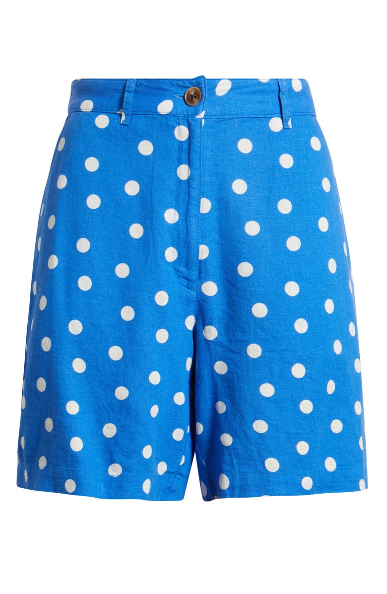 Caslon<sup>®</sup> Relaxed Linen Blend Bermuda Shorts, Alternate, color, Blue Palace Tulla Dot