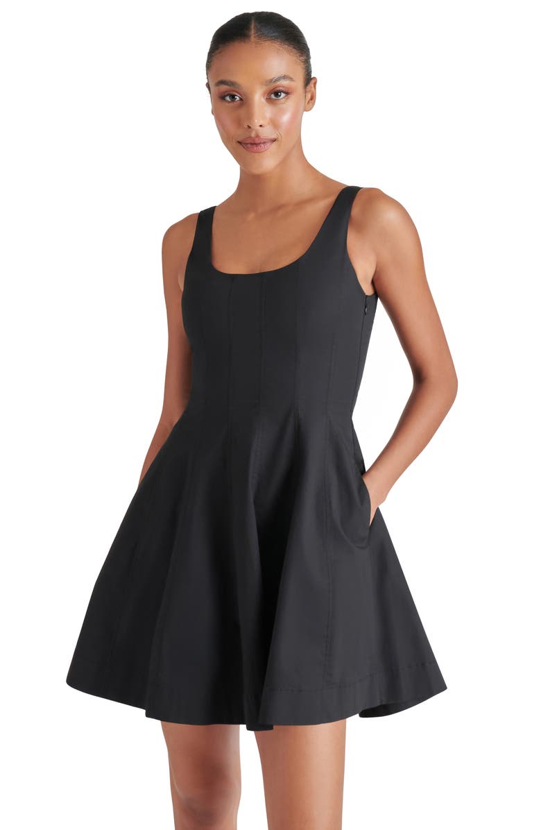 Steve Madden Rania Stretch Cotton Skater Dress, Alternate, color, 