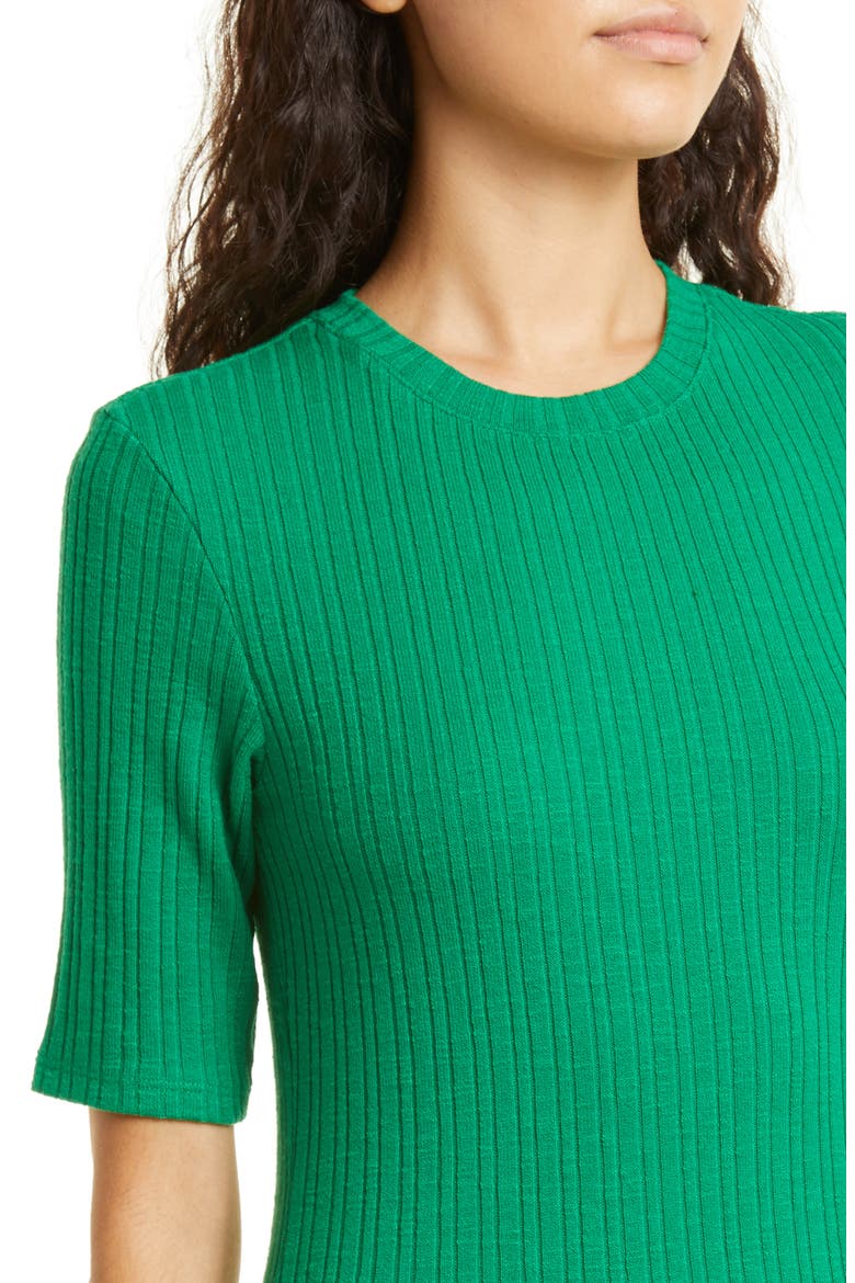 Variegated Rib Mohair & Alpaca Blend Sweater, Alternate, color, EMERALD