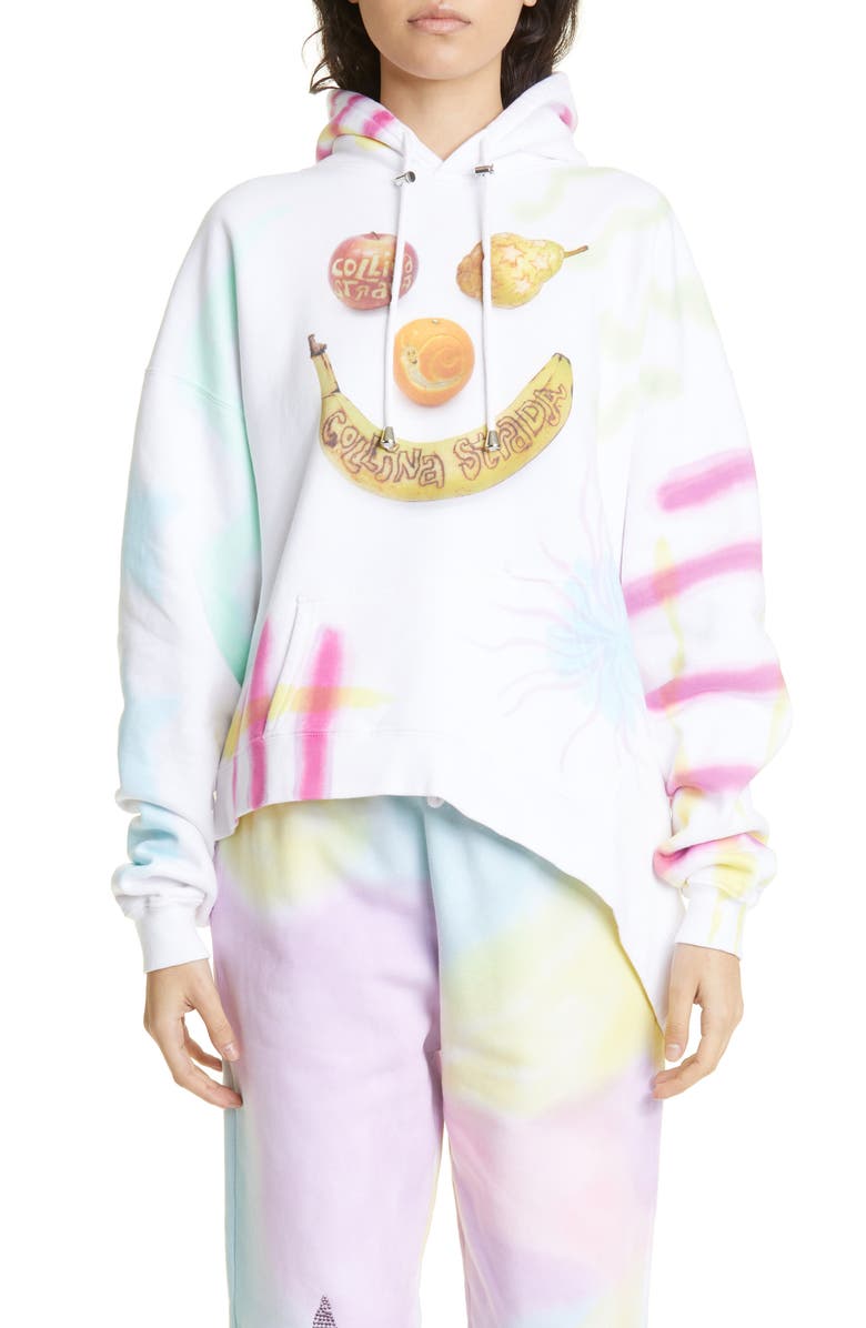 Collina Strada Puppy Smoosh Tie Dye Round Hem Hoodie, Main, color,