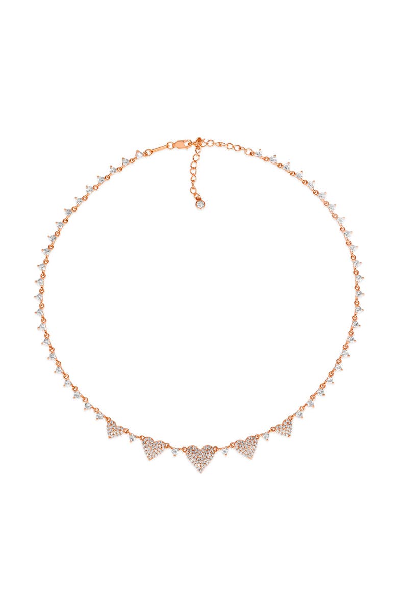 Anna Zuckerman Maria Barcelona Heart Necklace, Main, color, Rose Gold