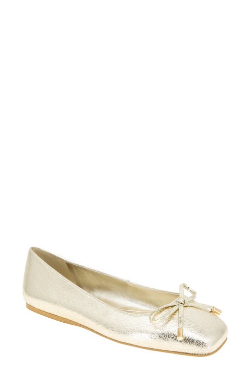 Bcbg Hartly Cap Toe Ballet Flat In Silver