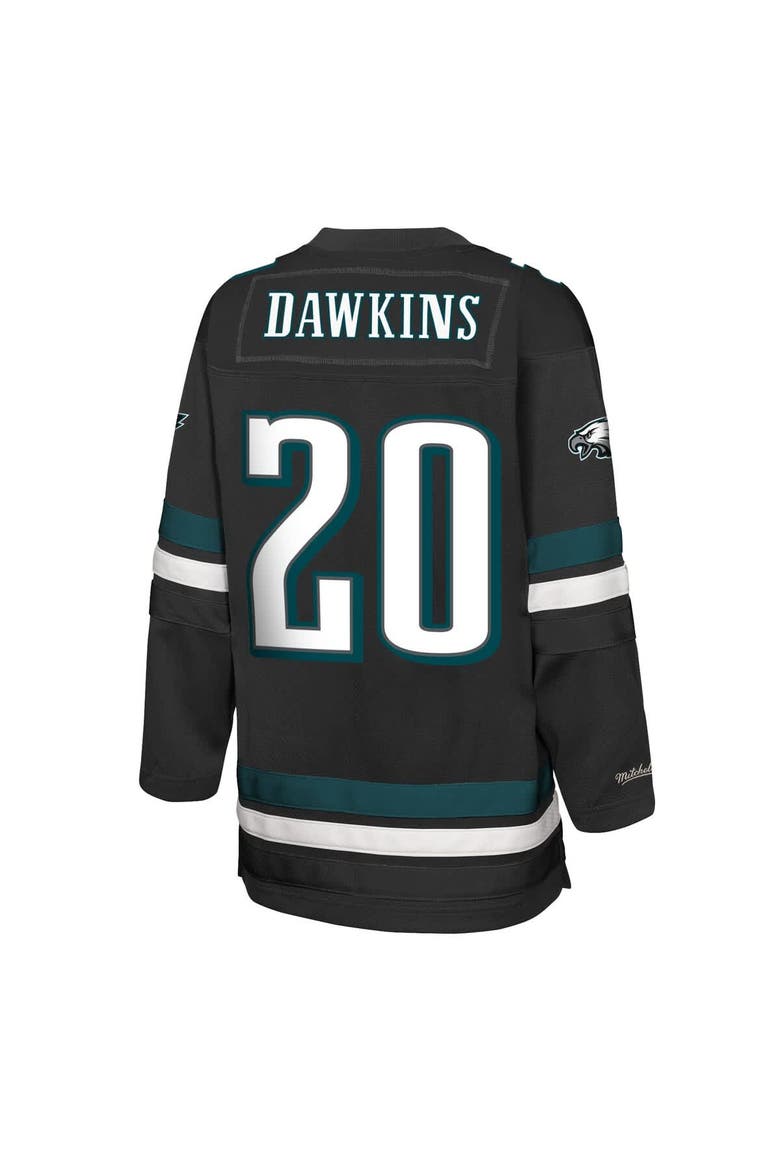 Youth Mitchell & Ness Brian Dawkins Black Philadelphia Eagles Hockey Fashion Jersey, Alternate, color, Black