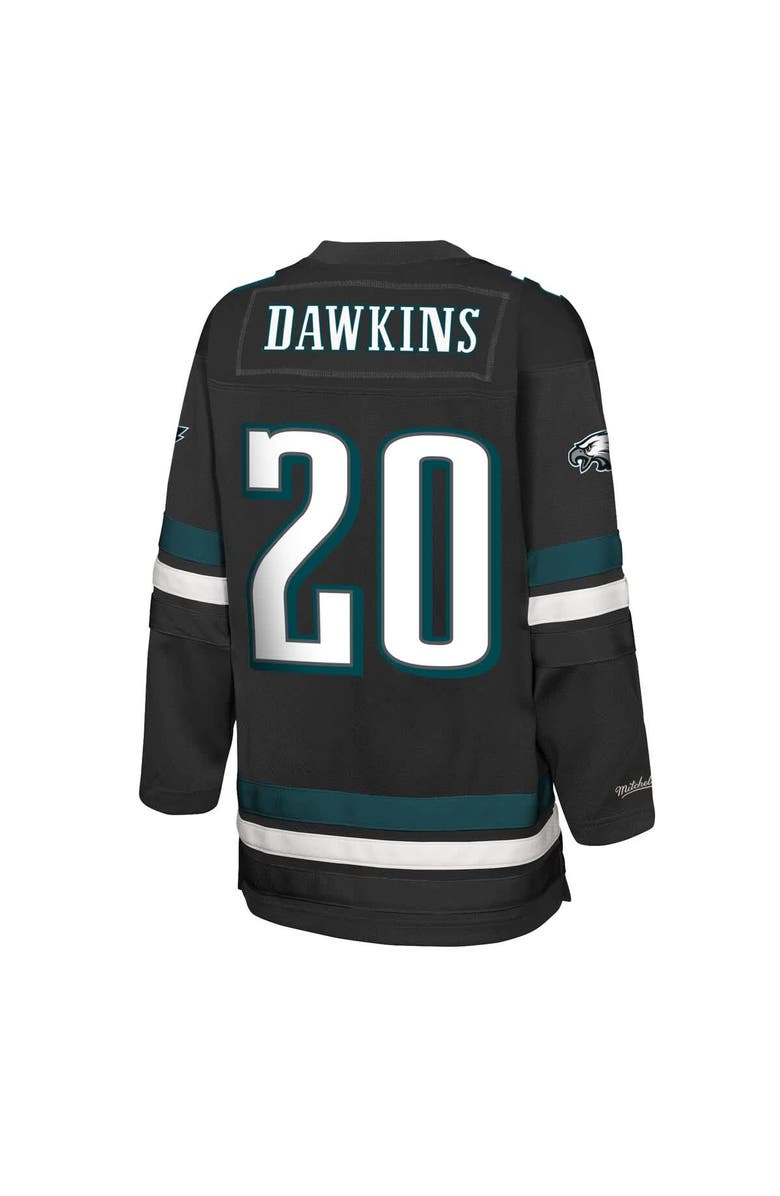 Mitchell & Ness Youth Mitchell & Ness Brian Dawkins Black Philadelphia Eagles Hockey Fashion Jersey, Alternate, color, Black