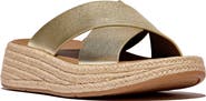 FitFlop F-Mode Espadrille Platform Slide Sandal