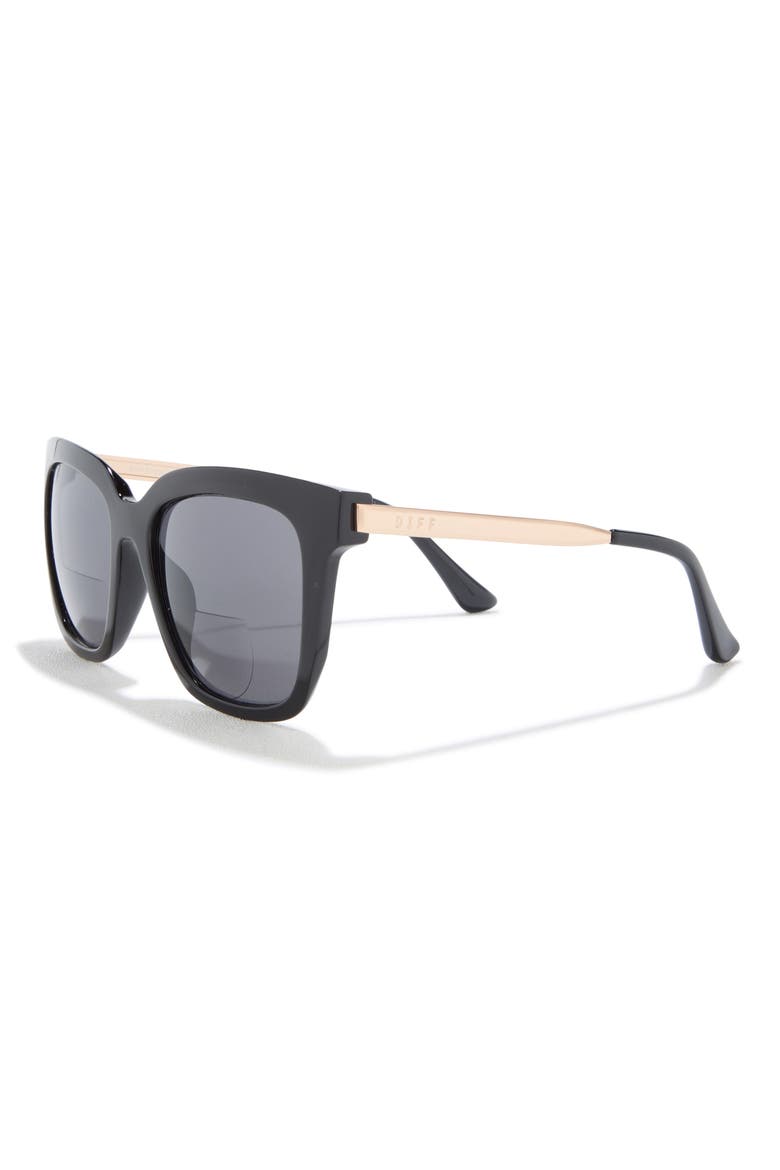 Hailey 54mm Gradient Square Sunglasses, Alternate, color, BLACK