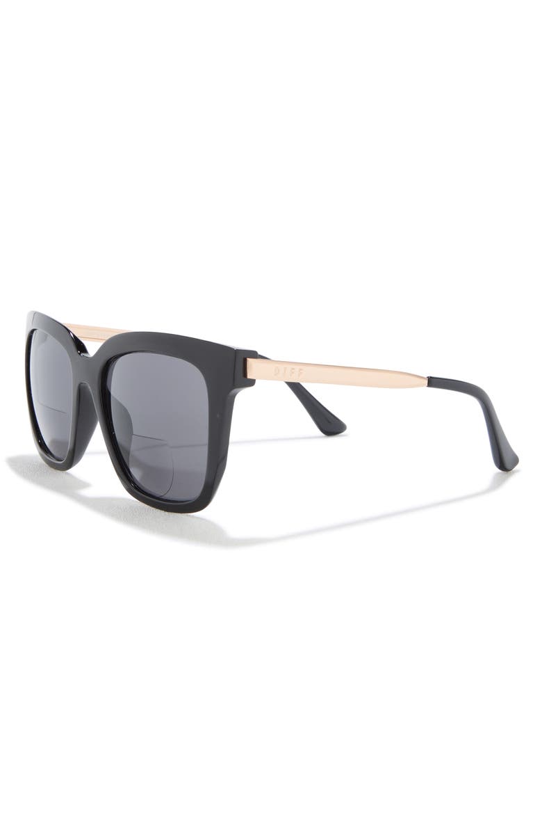 DIFF Hailey 54mm Gradient Square Sunglasses, Alternate, color, Black