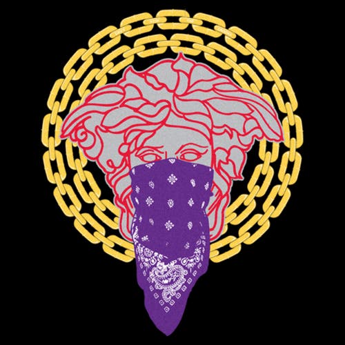 Crooks & Castles Medusa Gold Chains  Graphic T-shirt In Black