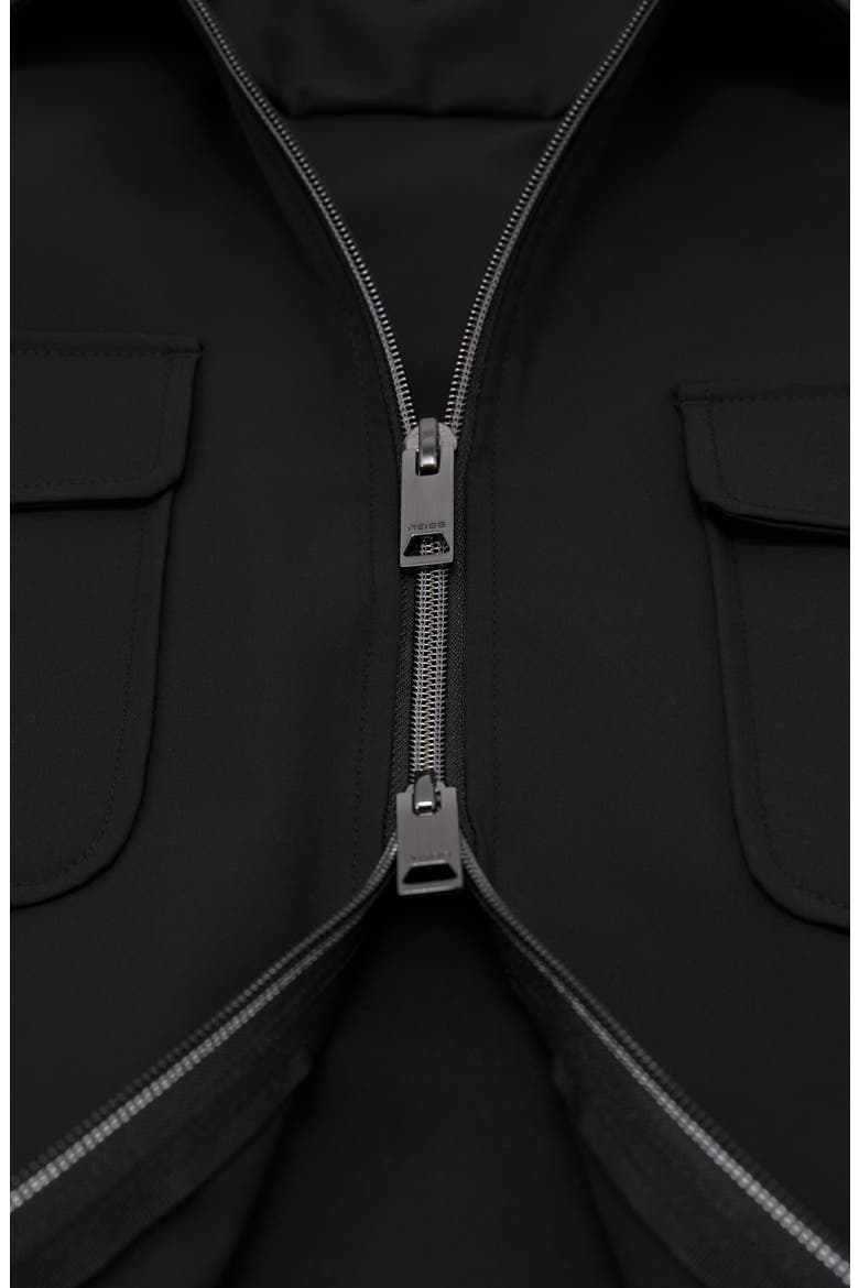 Ascend Zip-Up Shirt Jacket, Alternate, color, BLACK