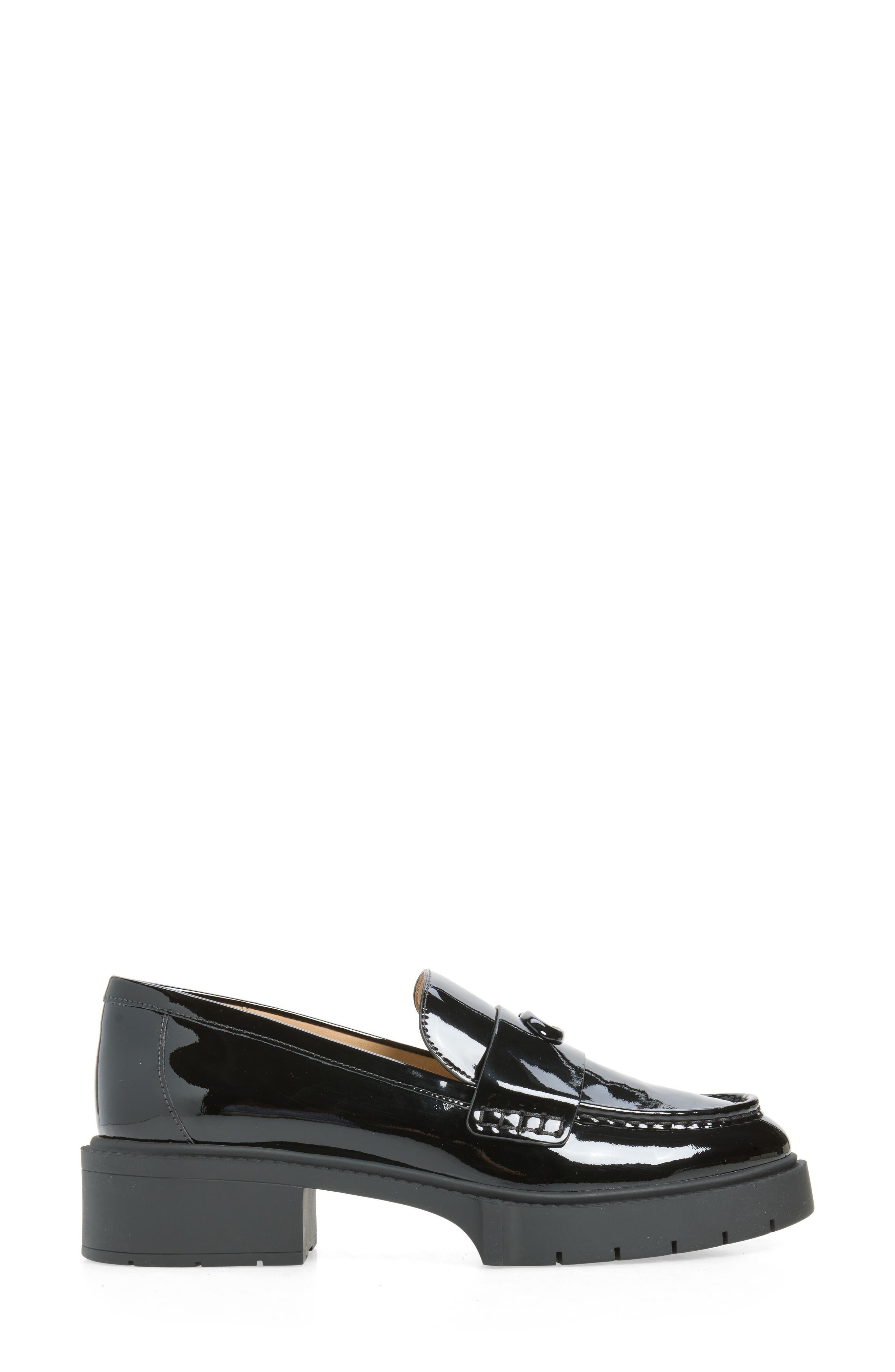 Leah Patent Leather Platform Loafer, Alternate, color, BLACK PATENT