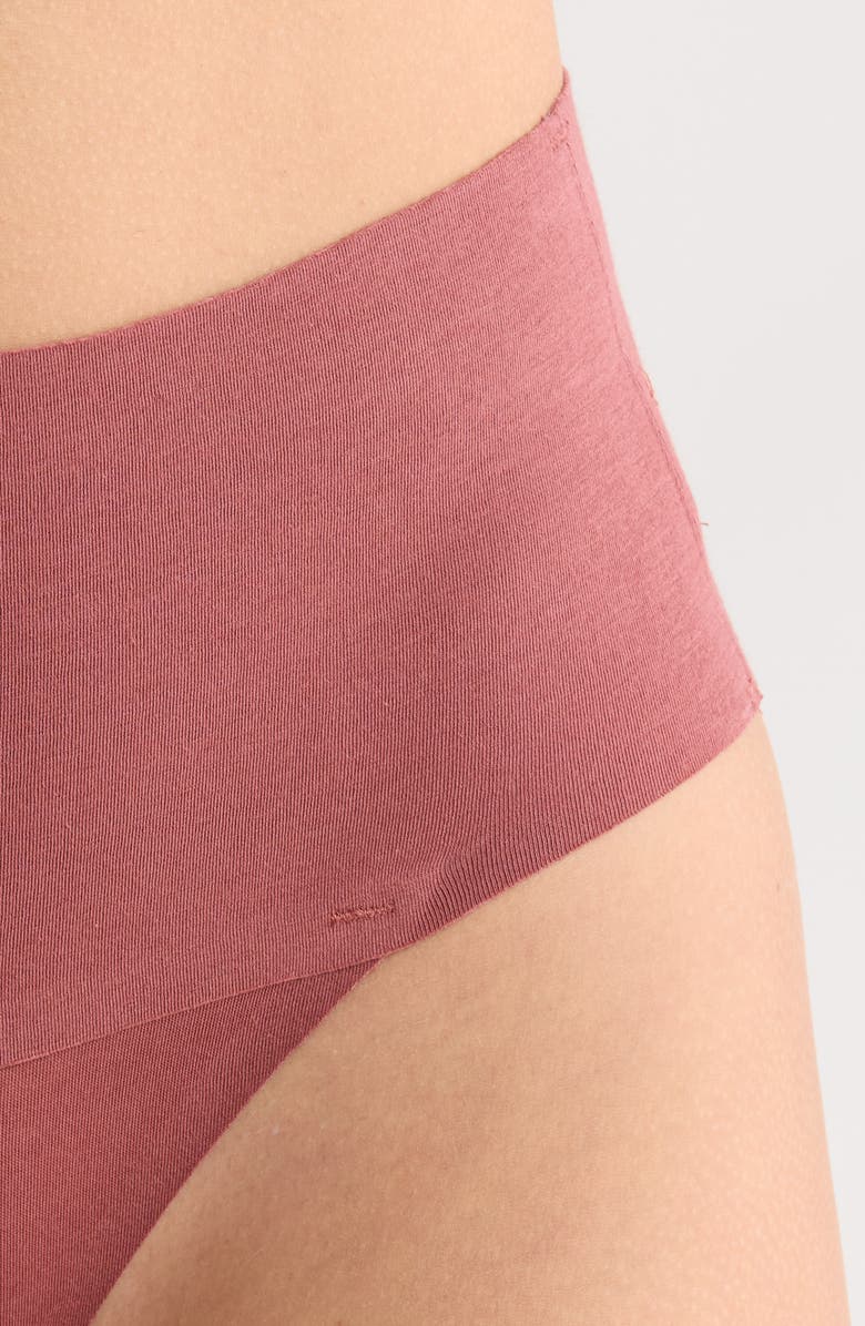 SPANX<sup>®</sup> SPANXsupersmooth<sup>™</sup> Undie-tectable<sup>®</sup> Stretch Cotton Thong, Alternate, color, Rose Smoke