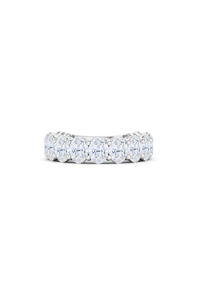 3/4 Oval Cut Lab Created Diamond Eternity Ring, Alternate, color, WHITE GOLD