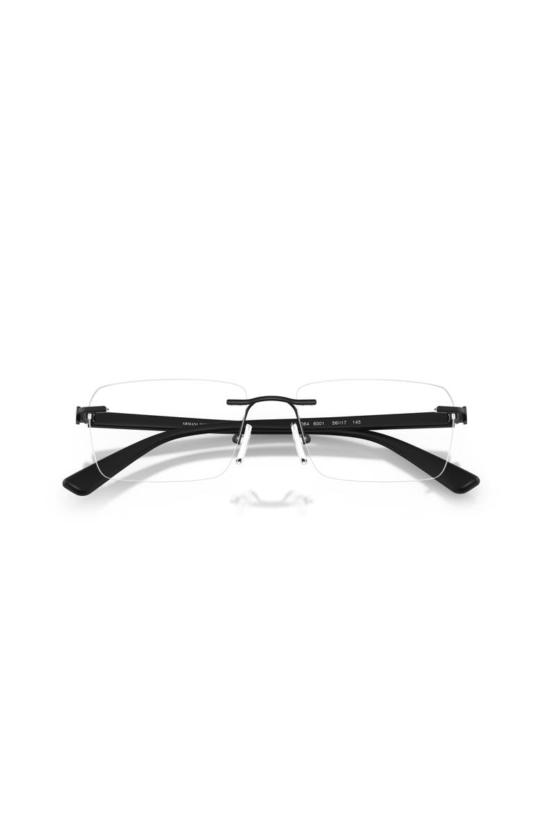 Armani Exchange 56mm Rectangle optical glasses, Alternate, color, Black