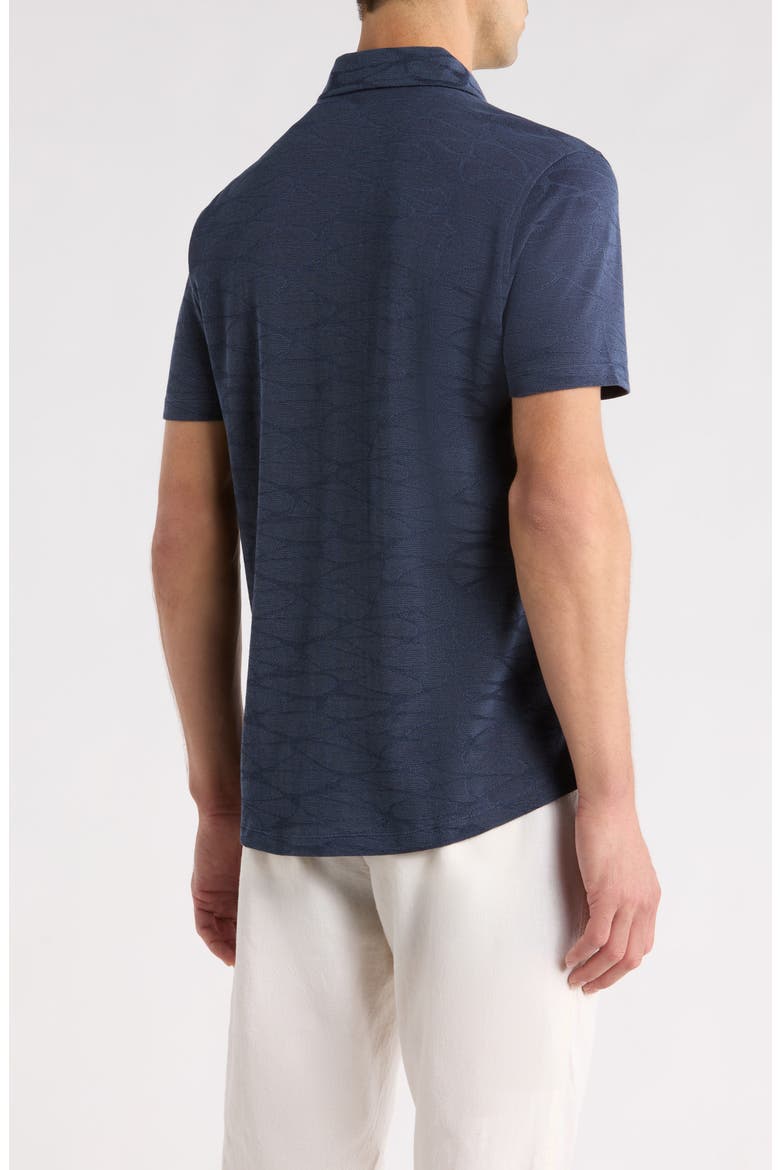 Graham Short Sleeve Sleeve Knit Button-Up Shirt, Alternate, color, DARK CASPIAN