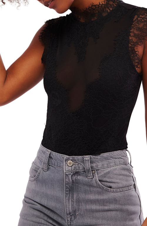 Free People Sweet Nothings Bodysuit In Black In Black