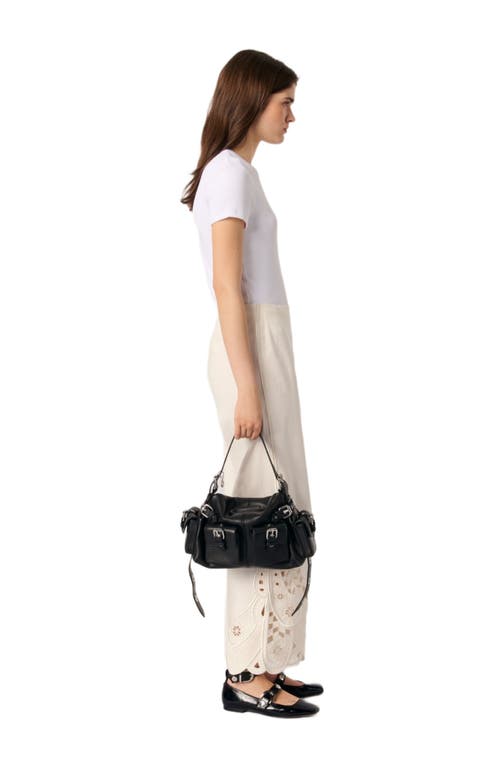 Shop Maje Embroidered Trousers In Ecru