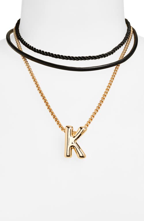 Open Edit Set Of 3 Interchangeable Initial Pendant Necklaces