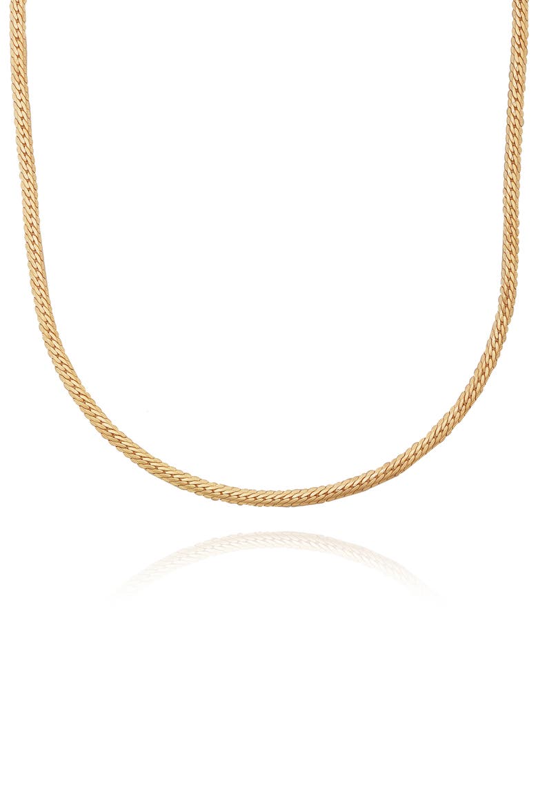Textured Curb Chain Necklace, Main, color, GOLD