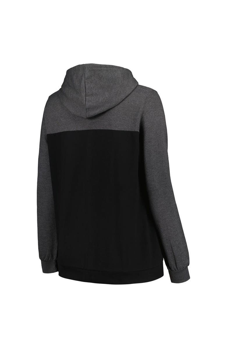 FANATICS Women's Fanatics Branded Heather Charcoal Miami Dolphins Plus Size City Ties Full-Zip Hoodie, Alternate, color, 