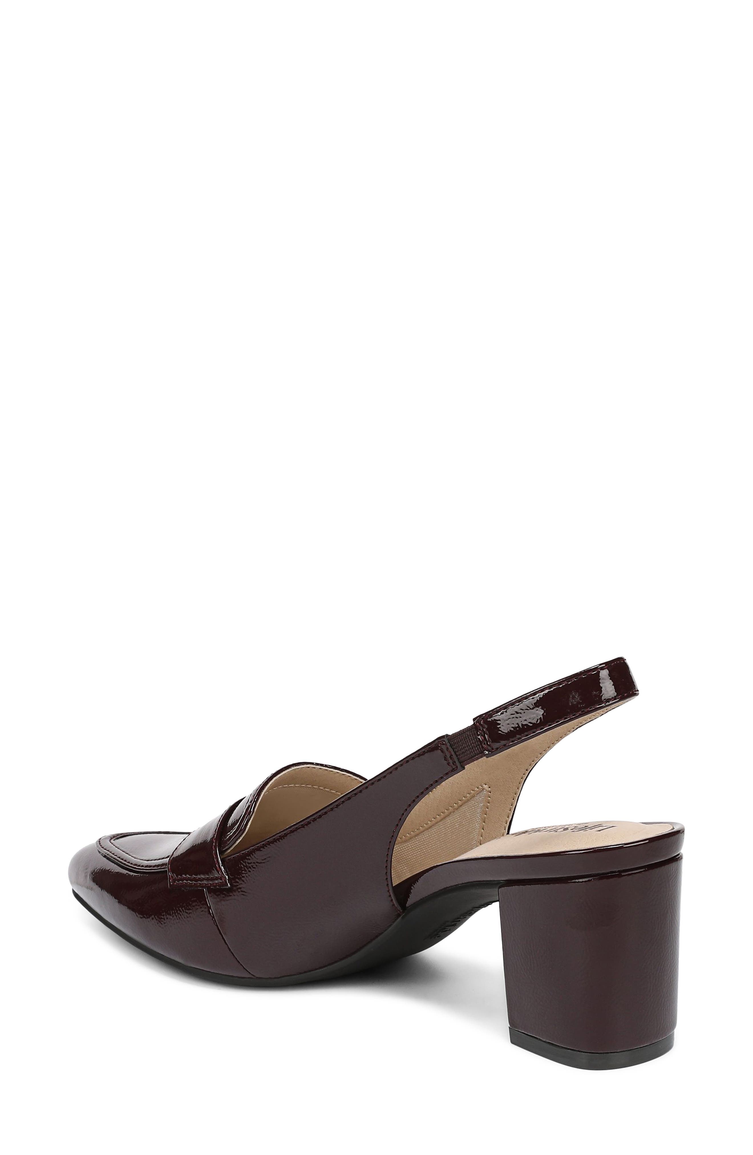 LifeStride Angel Slingback Pointed Toe Loafer Pump, Alternate, color, Chocolate Plum