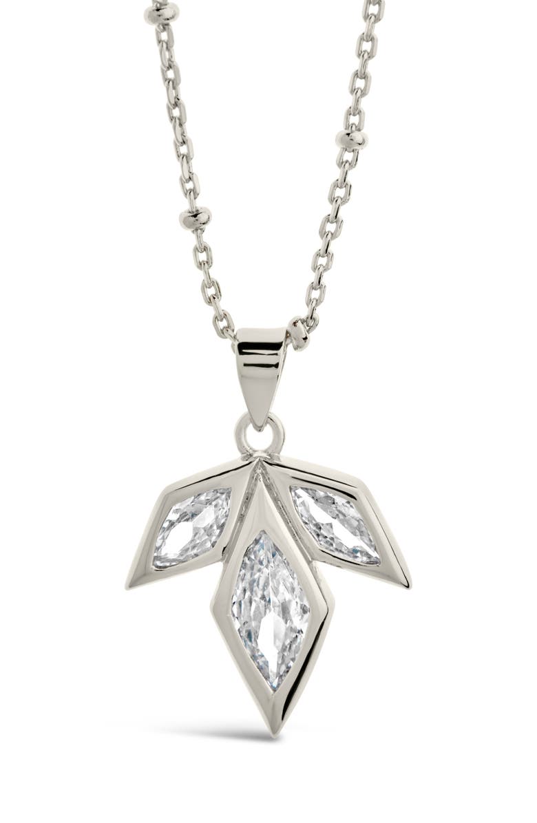 Sterling Forever Lissie Pendant Necklace, Alternate, color, Silver