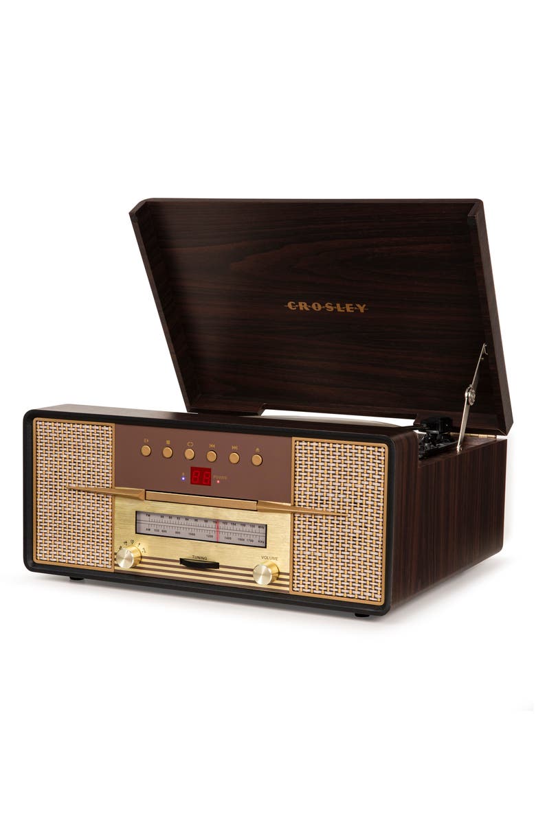 Crosley Radio Rhapsody 7-in-1 Record Player, Alternate, color, Mahogany