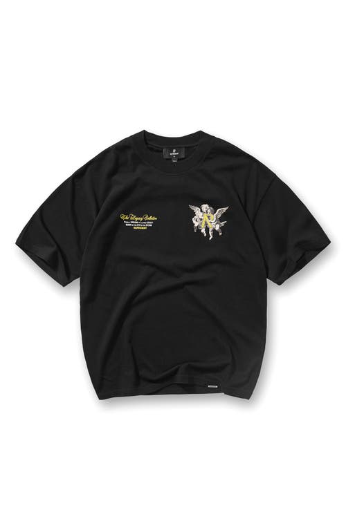 Represent Legacy Cherubs Cotton Graphic T-shirt In Black