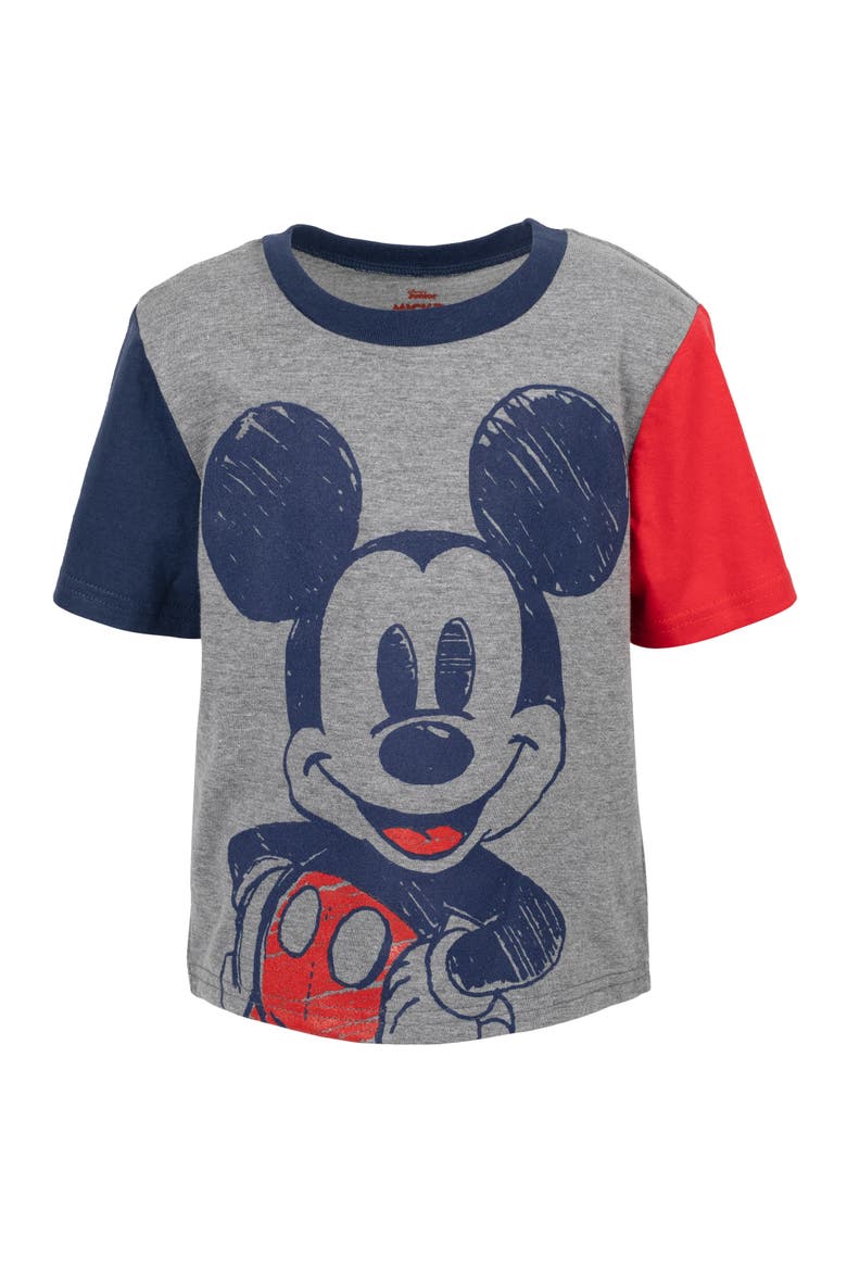 Mickey Mouse 2-Piece T-Shirt and Shorts Set, Alternate, color, Mickey Grey Navy