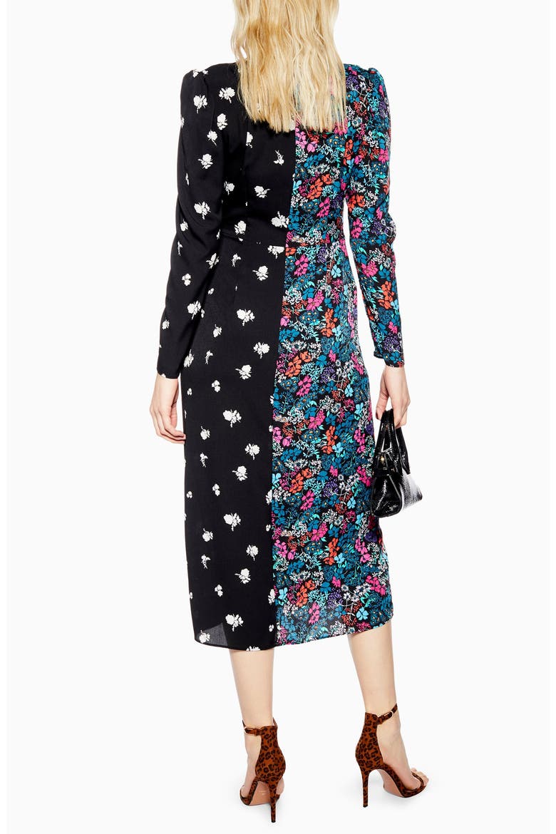 Grand Estate Mix Midi Dress, Alternate, color, BLUE MULTI