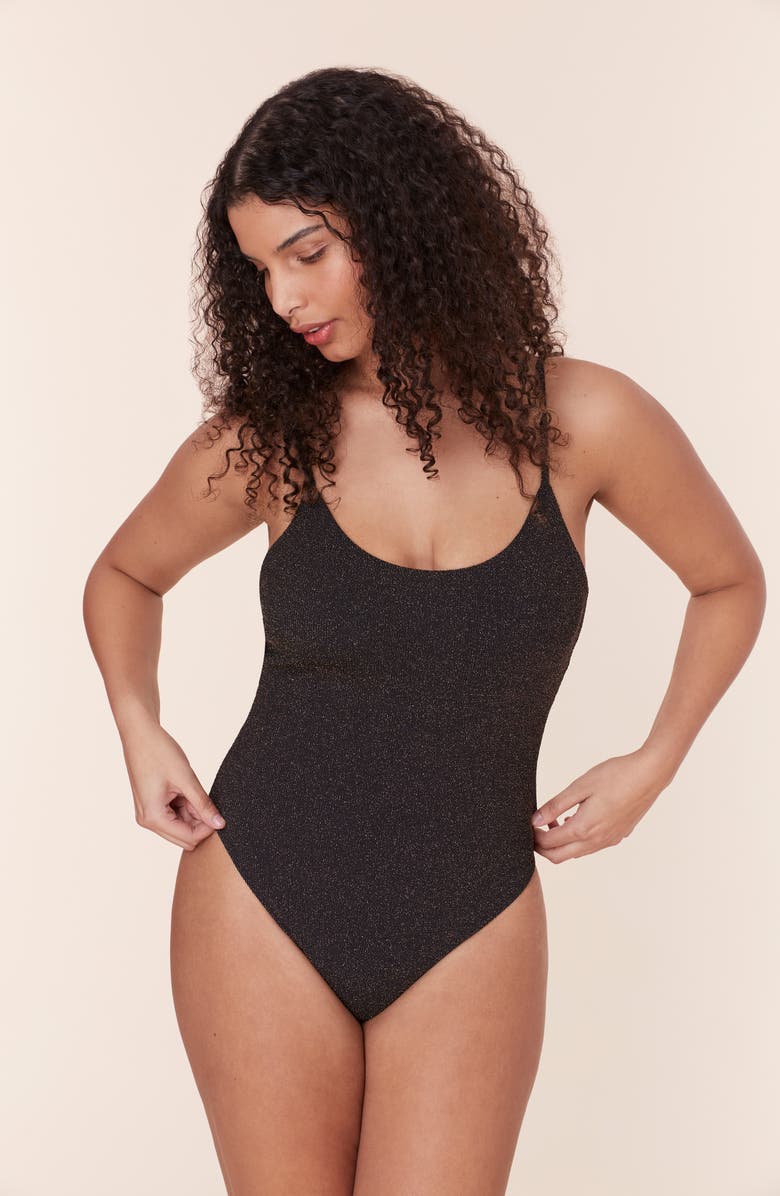 Andie The Liku Metallic One-Piece Swimsuit, Alternate, color,