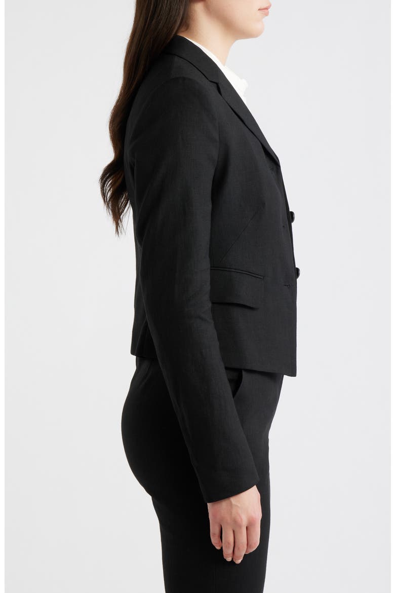 Jori Linen Blend Jacket, Alternate, color, BLACK