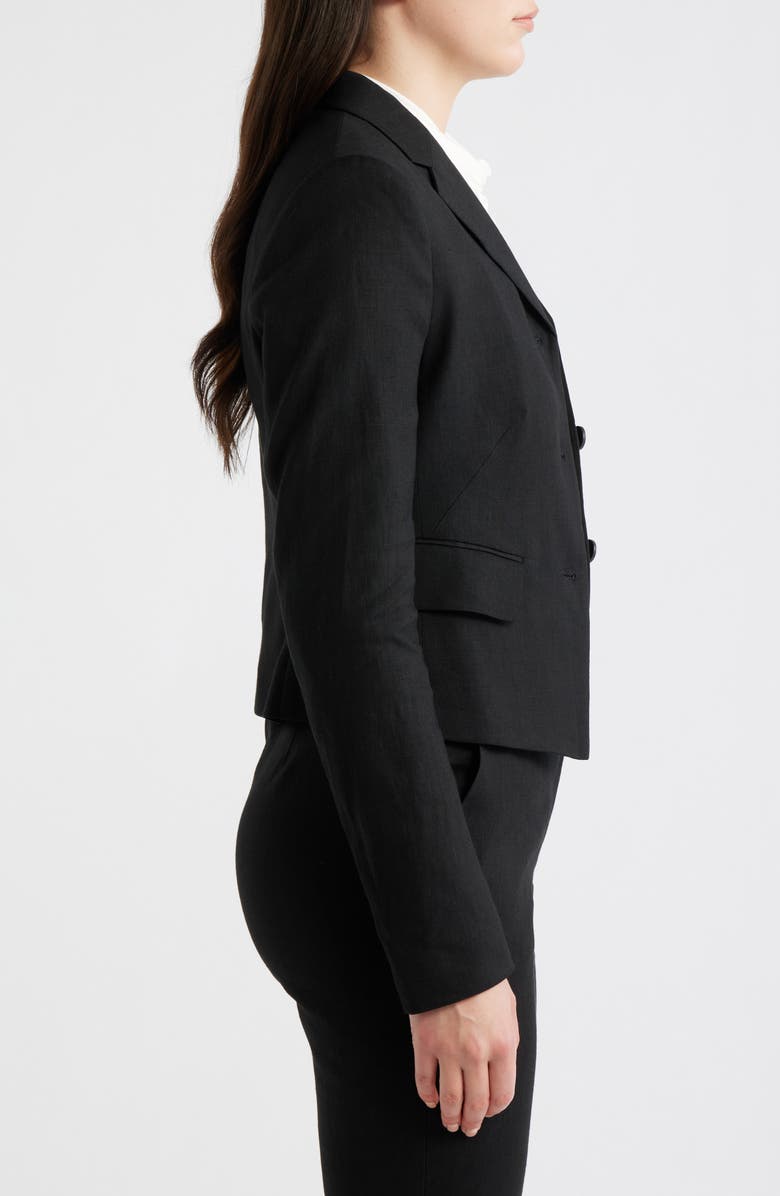BOSS Jori Linen Blend Jacket, Alternate, color, Black