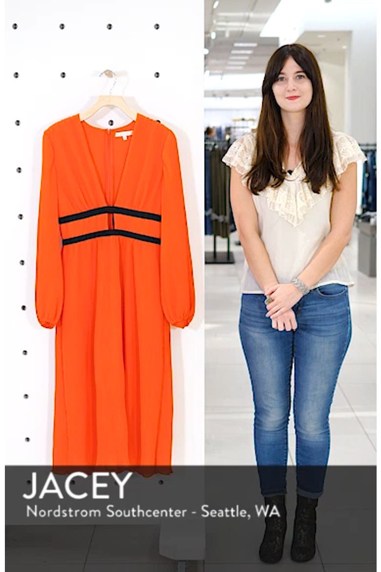 Patton Plunge Plissé Dress video