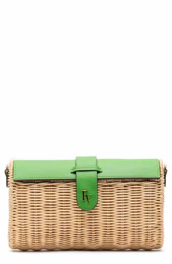 Frances Valentine Betsy Wicker Basket Crossbody Bag
