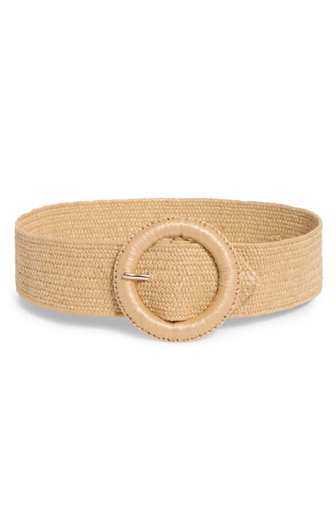 Stretch Woven Circular Buckle Belt
