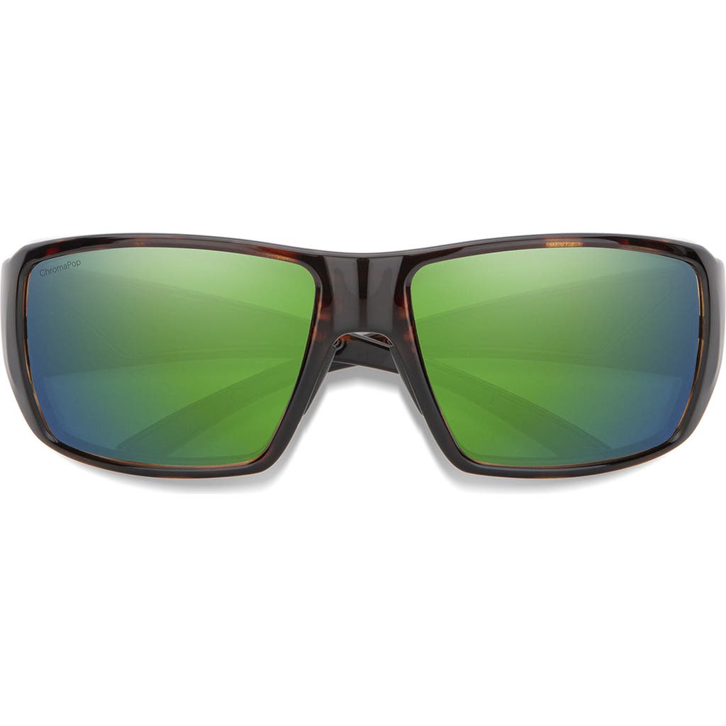 Smith Guide's Choice 62mm Polarized Oversize Wraparound Sunglasses In Green