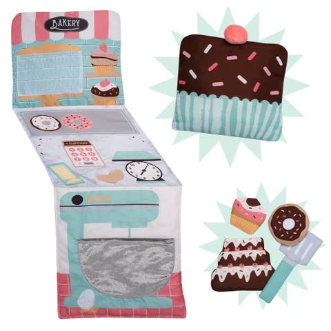 Interactive 2-n-1 Soft Toddler Cupcake/Bakery Pillow Play Set