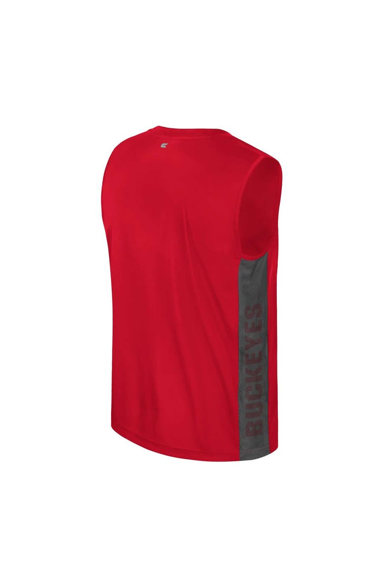 COLOSSEUM Youth Colosseum Scarlet Ohio State Buckeyes Smak Talk Sleeveless T-Shirt, Alternate, color, 